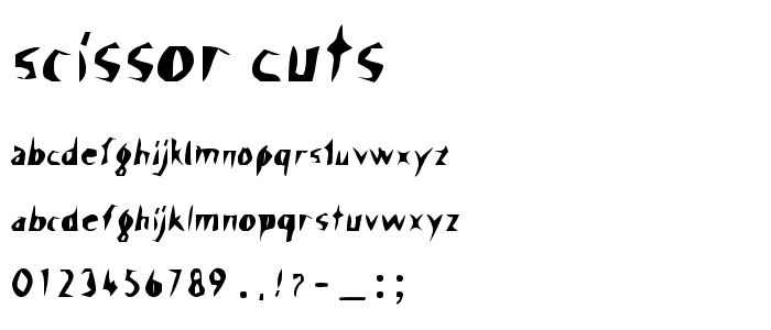 Scissor Cuts font